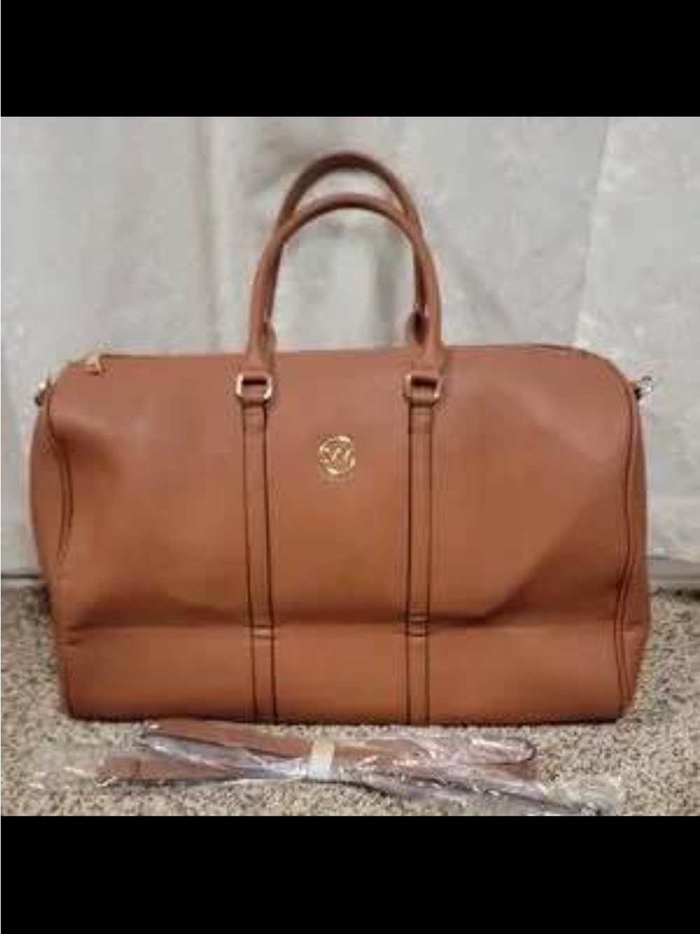 Marilyn Monroe Classic Tan Weekender Duffel Bag with Detachable Strap